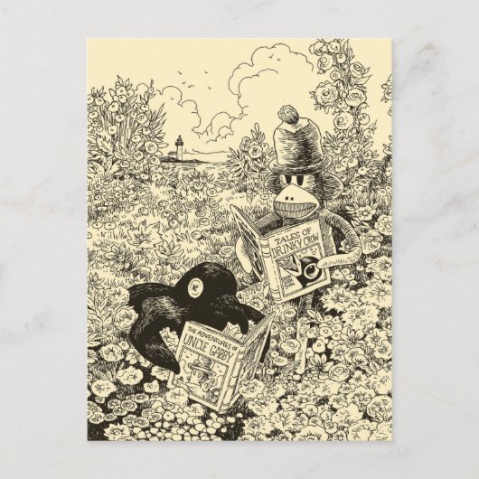 Postkarte "Sock Monkey" (Vorderseite)