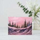 Postkarte "Soft Pink Snow" (Stehend Vorderseite)