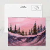 Postkarte "Soft Pink Snow" (Vorne/Hinten)