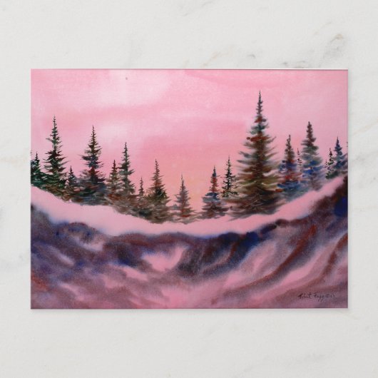 Postkarte "Soft Pink Snow" (Vorderseite)