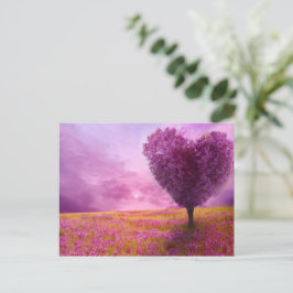 Postkarte - Sommer Blossom Herz Gestreifter Baum