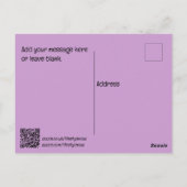 Postkarte - Sommer Blossom Herz Gestreifter Baum (Rückseite)