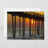 Postkarte - Sonnenaufgang am Pier, Avon, NC (Vorne/Hinten)