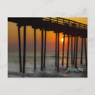 Postkarte - Sonnenaufgang am Pier, Avon, NC