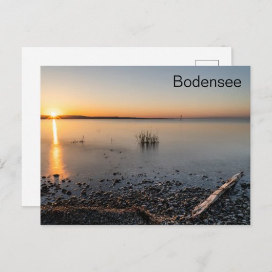 Postkarte Sonnenaufgang Bodensee ruhig (Vorne/Hinten)