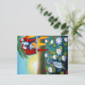 Postkarte. Sonnenaufgang im Paradies Postkarte (Stehend Vorderseite)