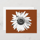 Postkarte - Sonnenblume blühen Farbe (Vorne/Hinten)