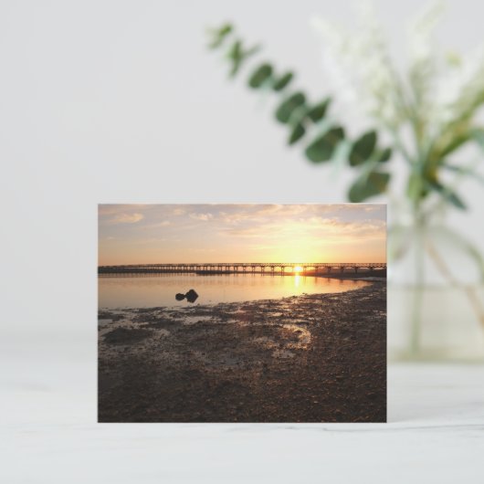 Postkarte: Sonnenuntergang in Quinta do Lago. Port Postkarte (Stehend Vorderseite)