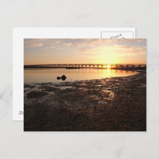 Postkarte: Sonnenuntergang in Quinta do Lago. Port Postkarte (Vorne/Hinten)