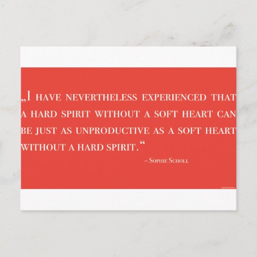 Postkarte - Sophie Scholl - Zitat - White Rose (Vorderseite)