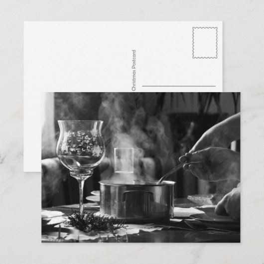 Postkarte "Soup for Christmas" (Vorne/Hinten)