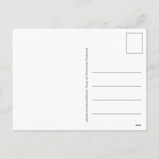 Postkarte "Soup for Christmas" (Rückseite)