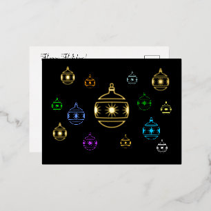 Postkarte - Sparkeling Feiertage Ornamente