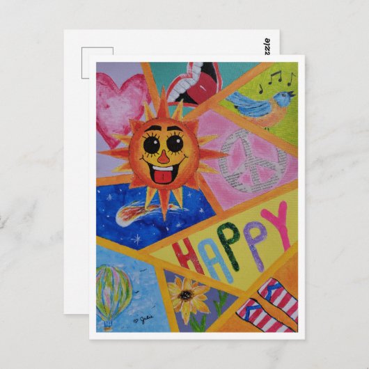 Postkarte - Spaziergang auf Sonnenschein (Vorne/Hinten)