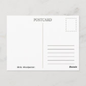 Postkarte. Specht Postkarte (Rückseite)