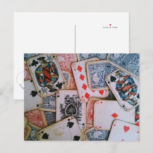 Postkarte "Spielkarten" (Vorne/Hinten)