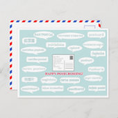 Postkarte "Sprechblasen verschieben" (Vorne/Hinten)