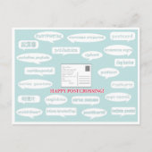 Postkarte "Sprechblasen verschieben" (Vorderseite)