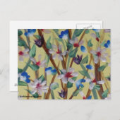 Postkarte - "Spring has sprung" (Vorne/Hinten)