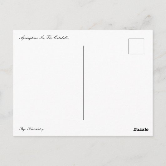 Postkarte "Springtime in Catskills" (Rückseite)