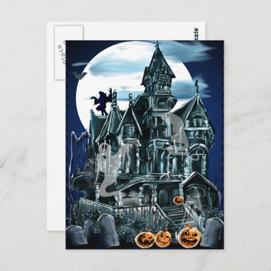 Postkarte Spuk (Vorne/Hinten)