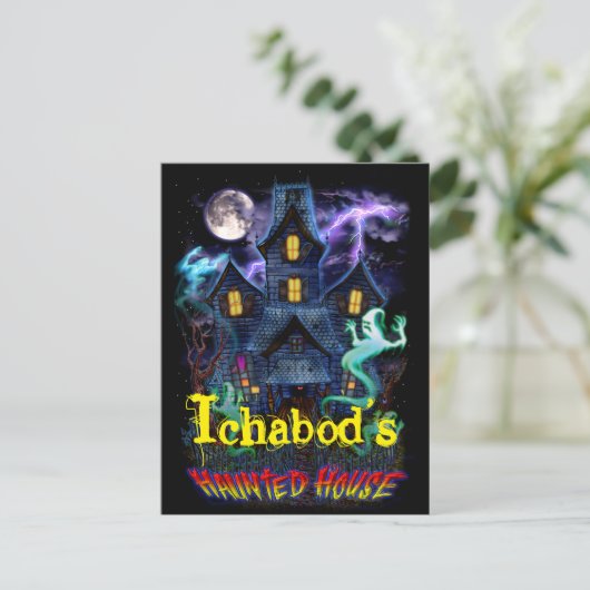 Postkarte Spuk House Ghosts (Stehend Vorderseite)