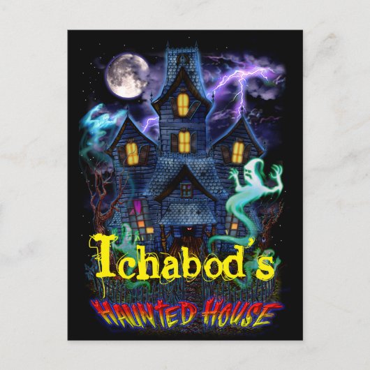Postkarte Spuk House Ghosts (Vorderseite)