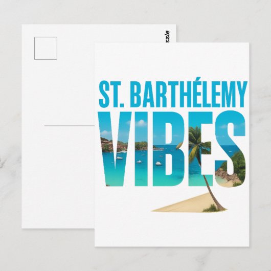 Postkarte St. Barthélemy Vibes (Vorne/Hinten)