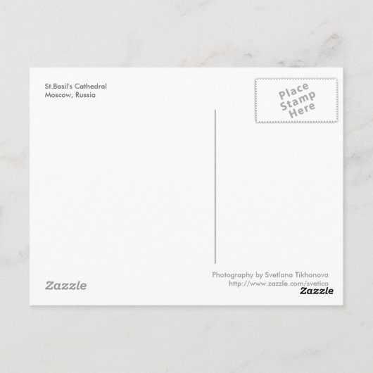 Postkarte St.Basil (Rückseite)