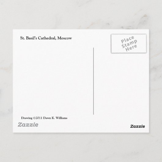 Postkarte St. Basil (horizontal) (Rückseite)