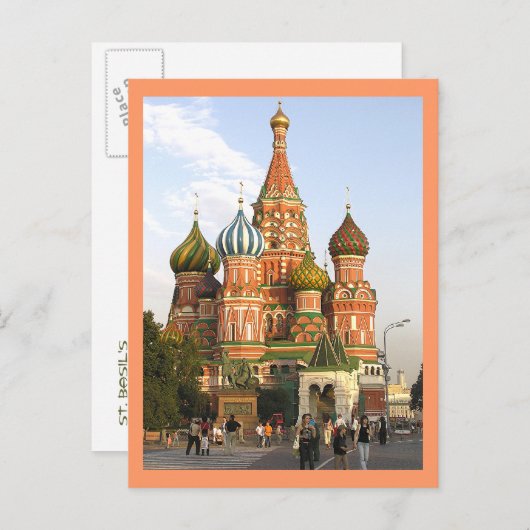 Postkarte, "St.Basil, Moskau" Postkarte (Vorne/Hinten)
