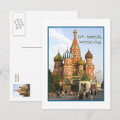 Postkarte, "St.Basil, Moskau" Postkarte (Vorne/Hinten)