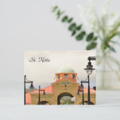 Postkarte, St. Kitts Postkarte (Stehend Vorderseite)