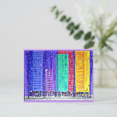 Postkarte - Stadt im Regen (Stehend Vorderseite)