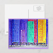 Postkarte - Stadt im Regen (Vorne/Hinten)