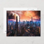 Postkarte "Stadt schläft nie" (Vorne/Hinten)