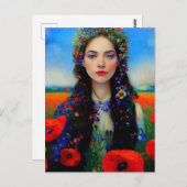 Postkarte stehend mit Ukraine (Vorne/Hinten)