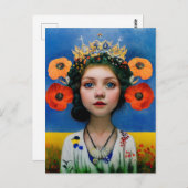 Postkarte stehend mit Ukraine (Vorne/Hinten)