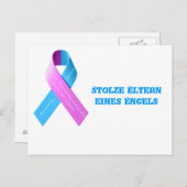 Postkarte stolze Eltern eines Engels (Vorne/Hinten)