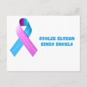 Postkarte stolze Eltern eines Engels (Vorderseite)