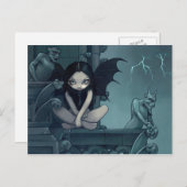 Postkarte "Storm over Notre Dame" (Vorne/Hinten)