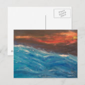 Postkarte Stormy Sees (Vorne/Hinten)