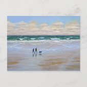 Postkarte ~ Strandhundwanderung (Vorderseite)