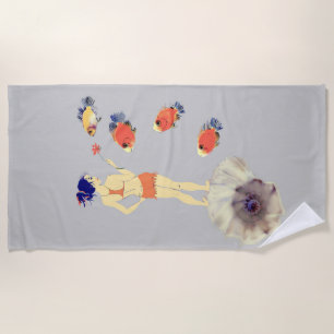 Postkarte Strandtuch