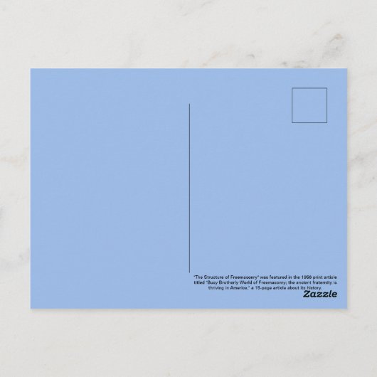 Postkarte - Struktur der Freimaurerei (Rückseite)
