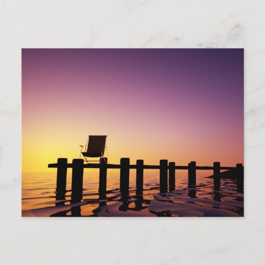 Postkarte Stuhl auf Steg (Vorderseite)