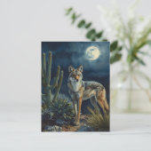 Postkarte Südwestliche Coyote und Mondwüste (Stehend Vorderseite)