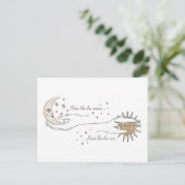 Postkarte Sun und Mond (Stehend Vorderseite)