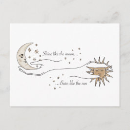 Postkarte Sun und Mond