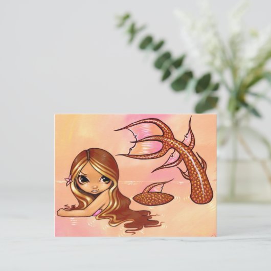 Postkarte "Sunkissed Mermaid" (Stehend Vorderseite)